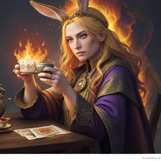 Mystical Tarot Reader with Phoenix Headband