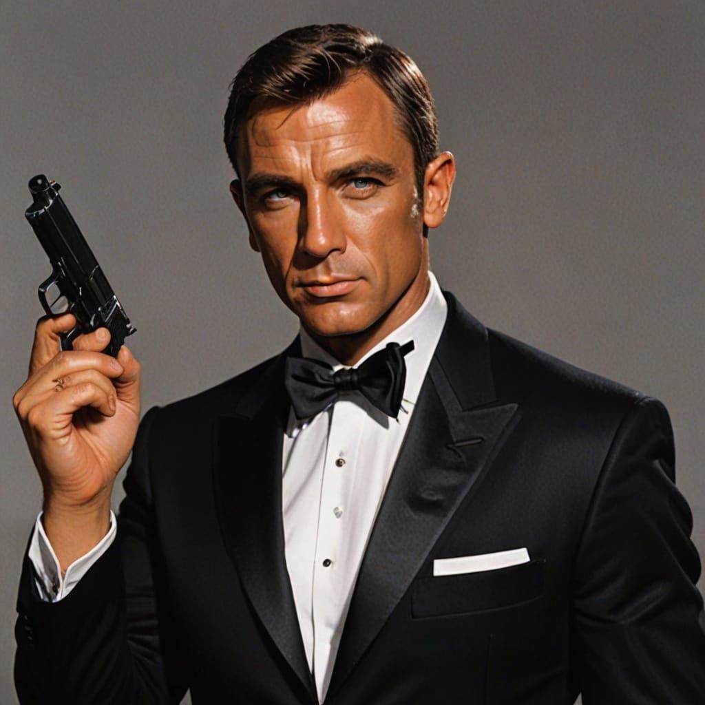 Dashing Spy in Tuxedo Attire