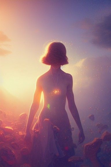 Ominous Astral Concept Art in Golden Hour