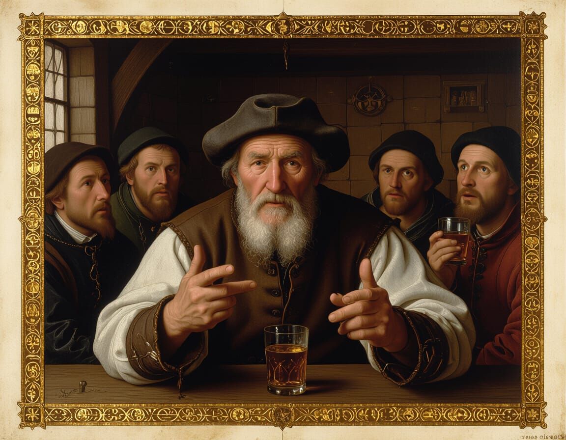 A Sailor's Tale: Tavern Scene in Medieval Style