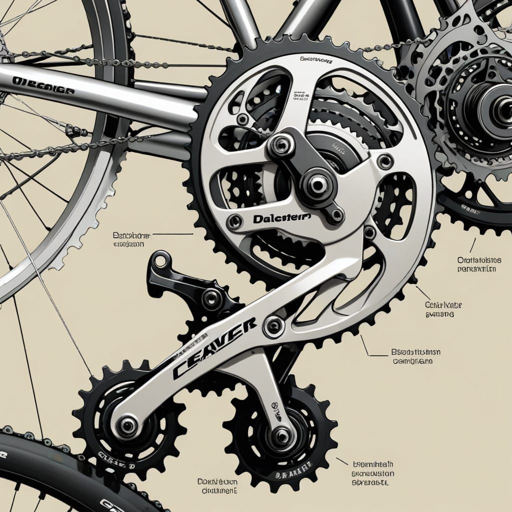 Bicycle Derailleur Adjustment Guide: Technical Illustration