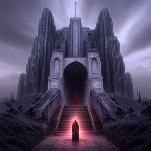 Occult sacrifice ritual by Zdzisław Beksiński