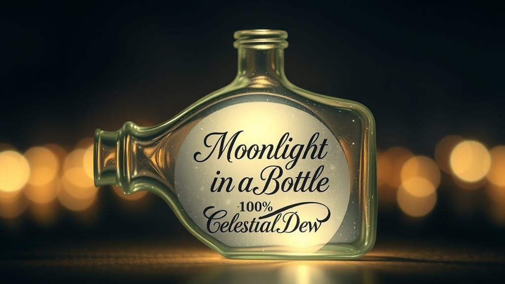 Glowing Glass Bottle Filled with Celestial Dew