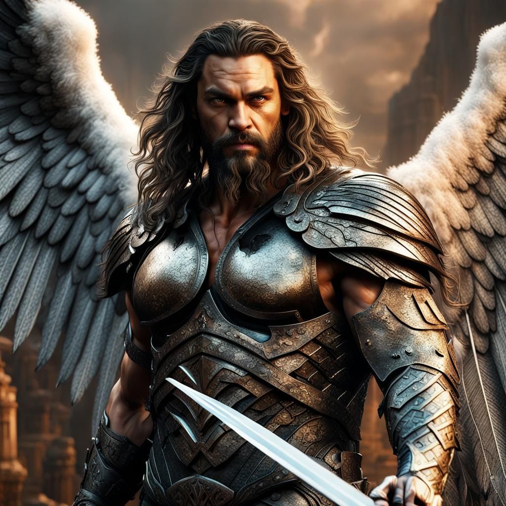 Jason Momoa as Angel with Silver Sword