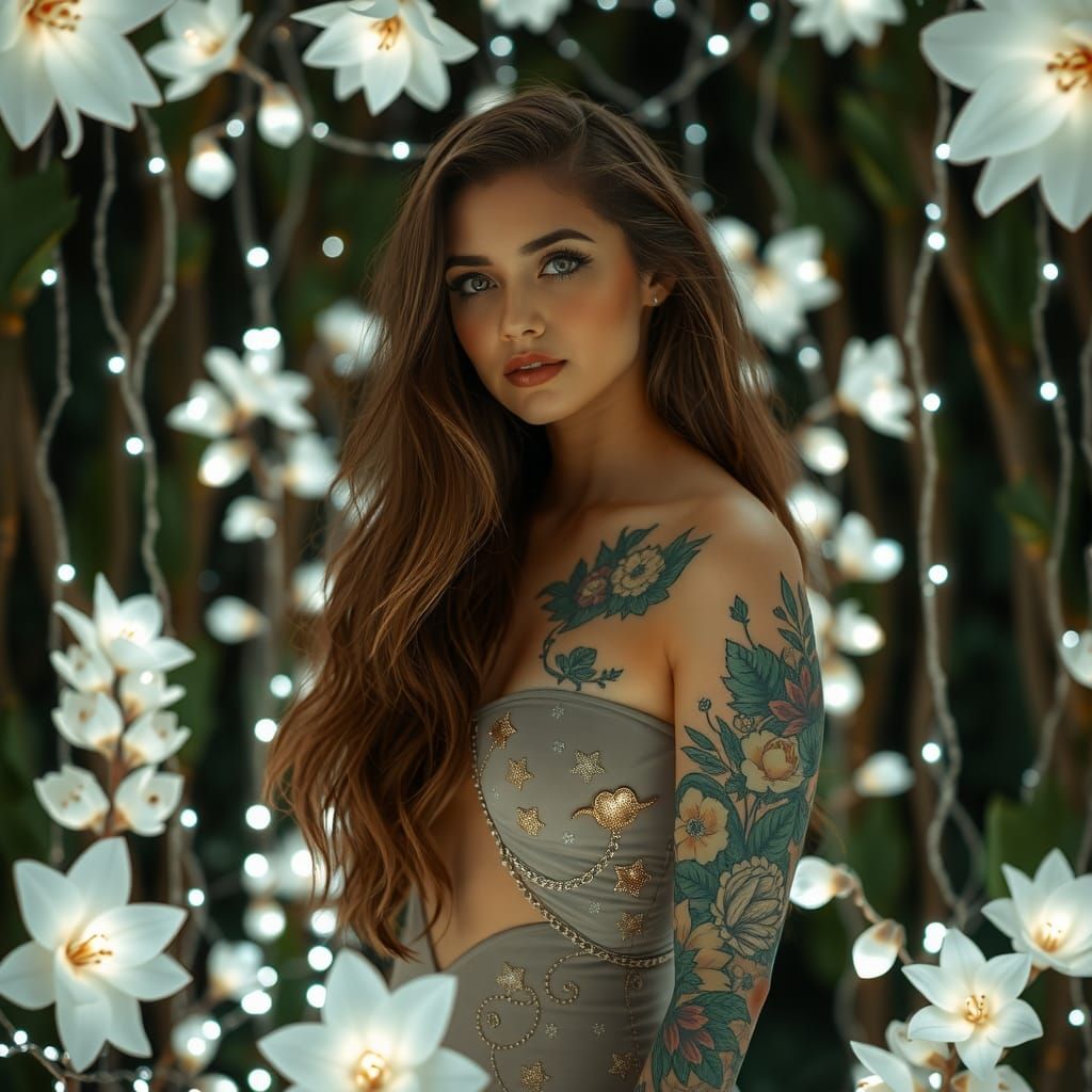 amazing beautiful full body and flowertattoos,badass woman s...