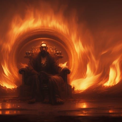 Lucifer Enthroned: Dark Fantasy Concept Art