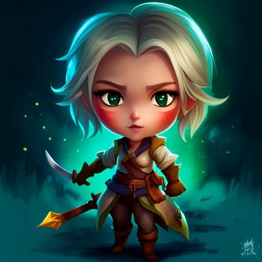 Adorable Chibi Ciri: Ultra Detailed Digital Art