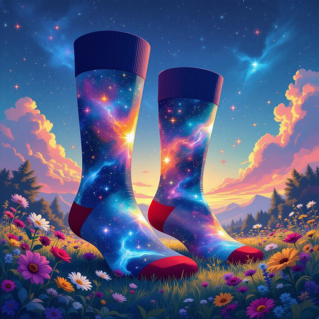 Nebula Socks: A Digital Art Space Garden