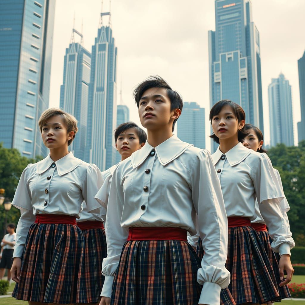 Crossdressing Men Perform Shakespeare in Futuristic Park