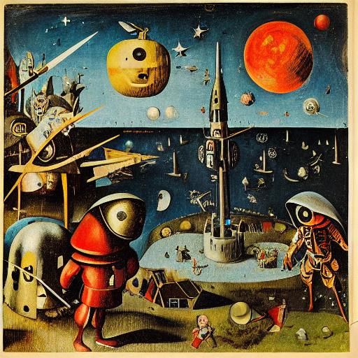 Interstellar Rabbit Emperor in Expressionist Style