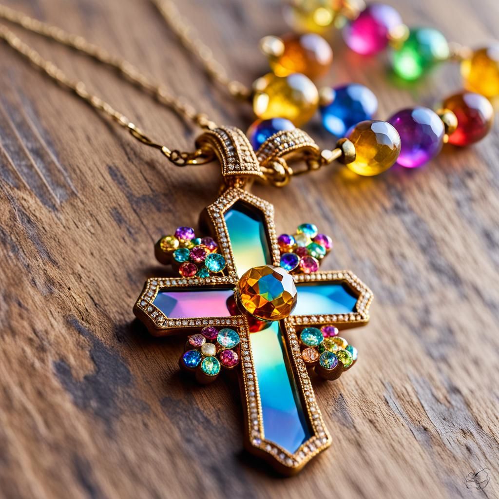 Golden Orb with Crystal Cross