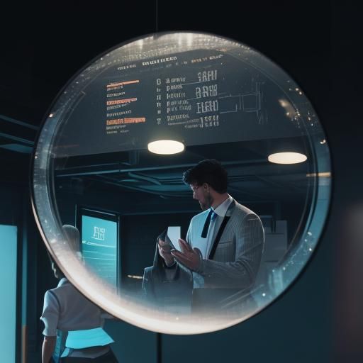 Pricing Discussion in Modern Office: Digital Art