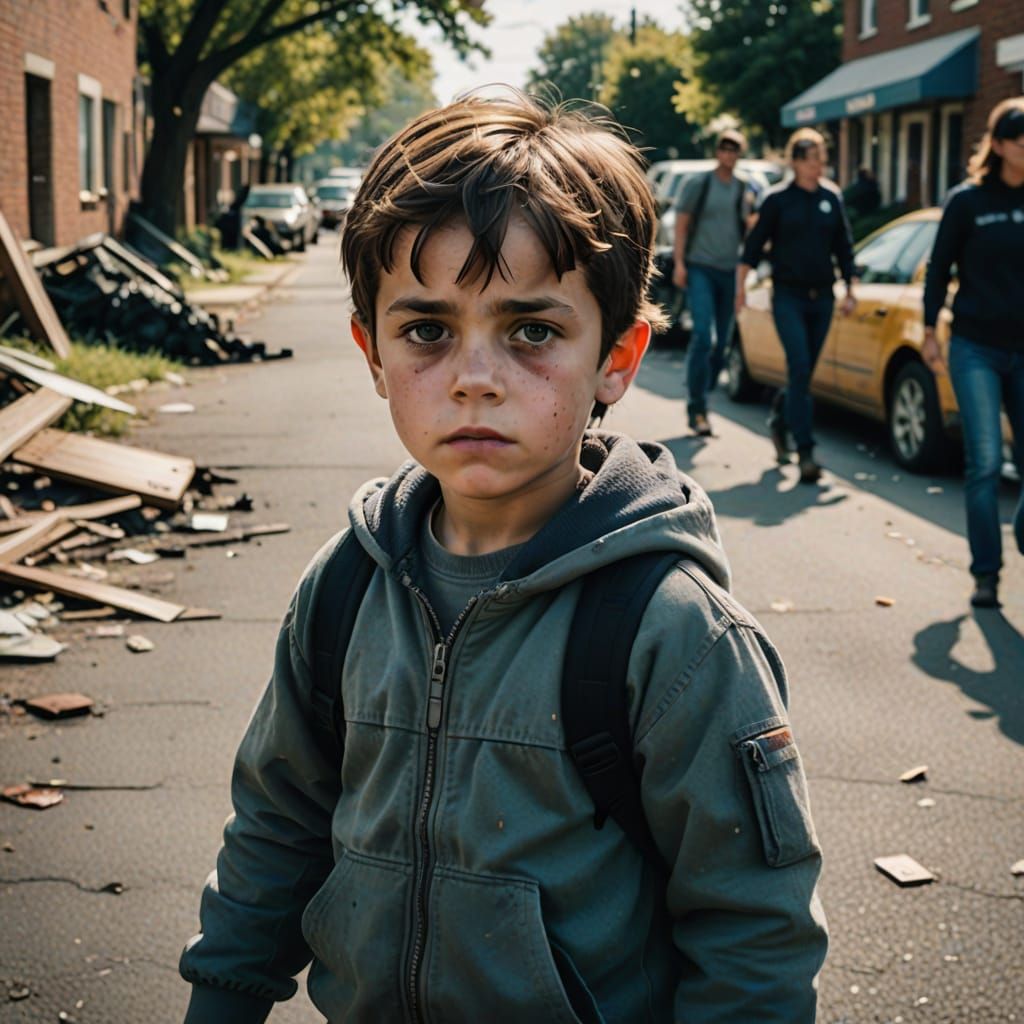 Child in Vase at Night, Banheiro Scene