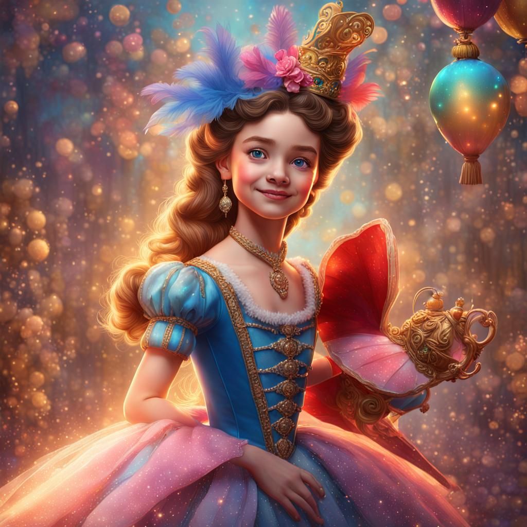 Marie's Nutcracker Adventure: Hyperrealistic Splash Art