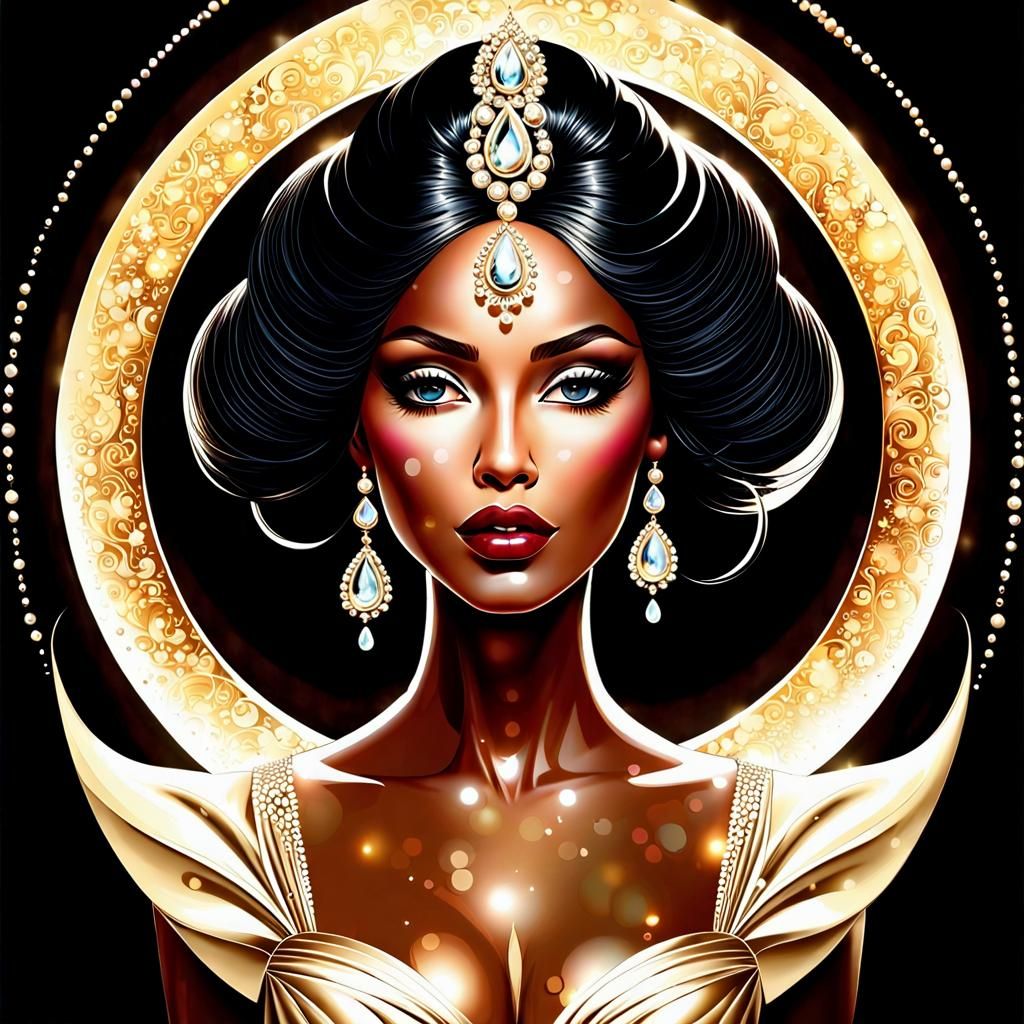 Ethereal Femme Fatale: Timeless Beauty in Vivid Colors