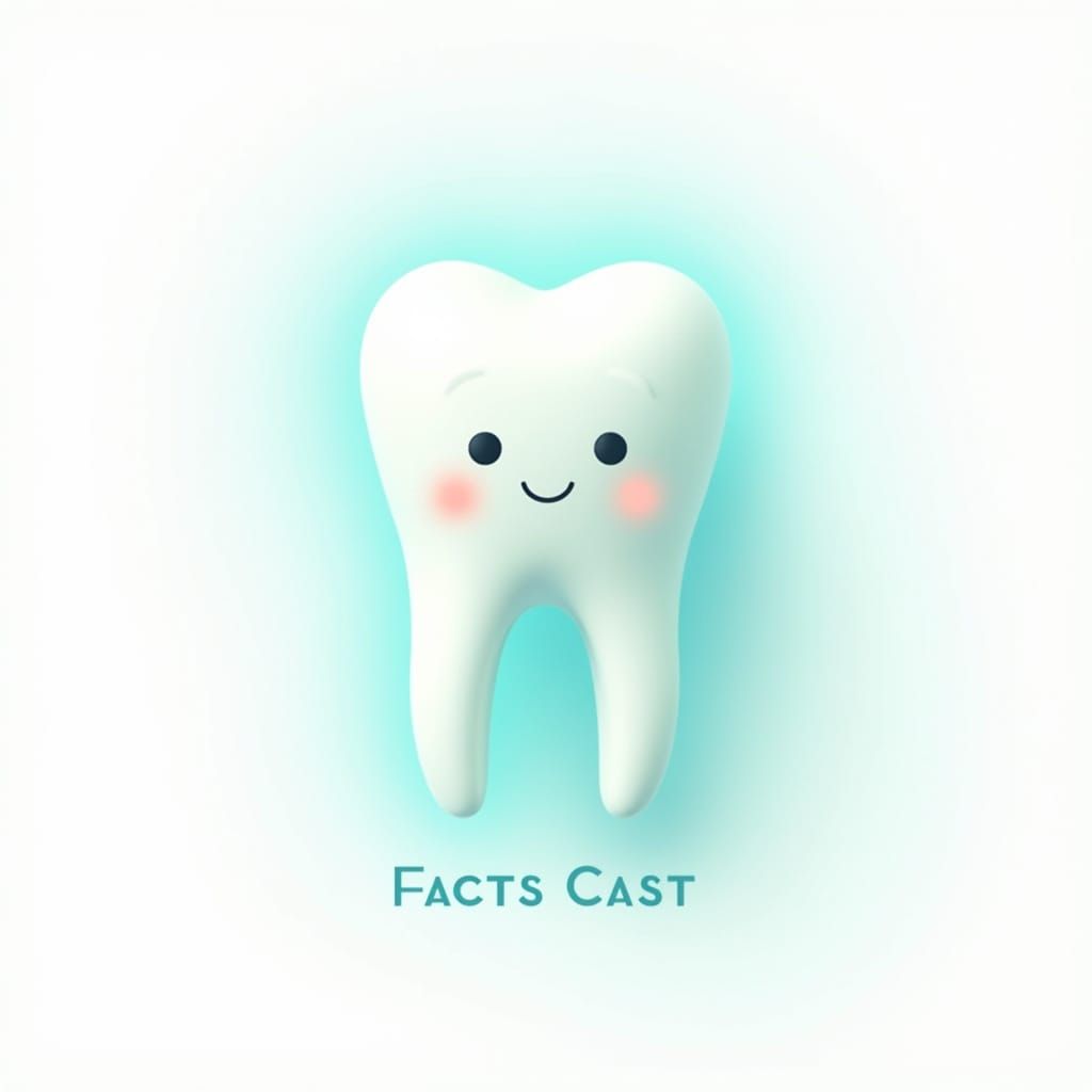 Flossed Facts Cast: Minimalist Podcast Art with Tooth Icon