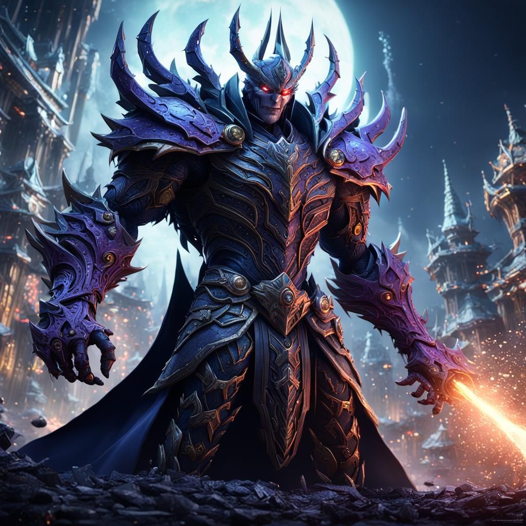 Anime Villain Maganoid: Detailed Matte Painting