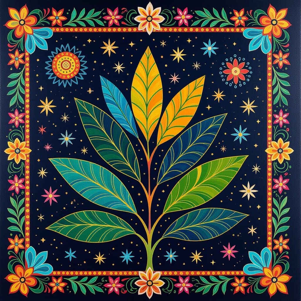 Ayahuasca Dreamscape in Vibrant Psychedelic Style