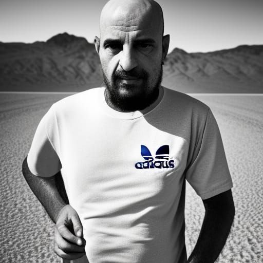 Moroccan Man Jogging in Death Valley Portrait