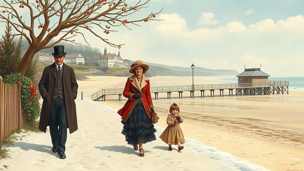 A Whimsical Victorian Christmas by the Beach