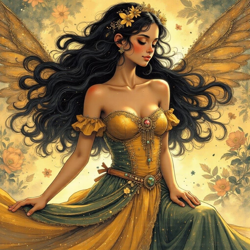 Surreal Fae in Ethereal Ballgown