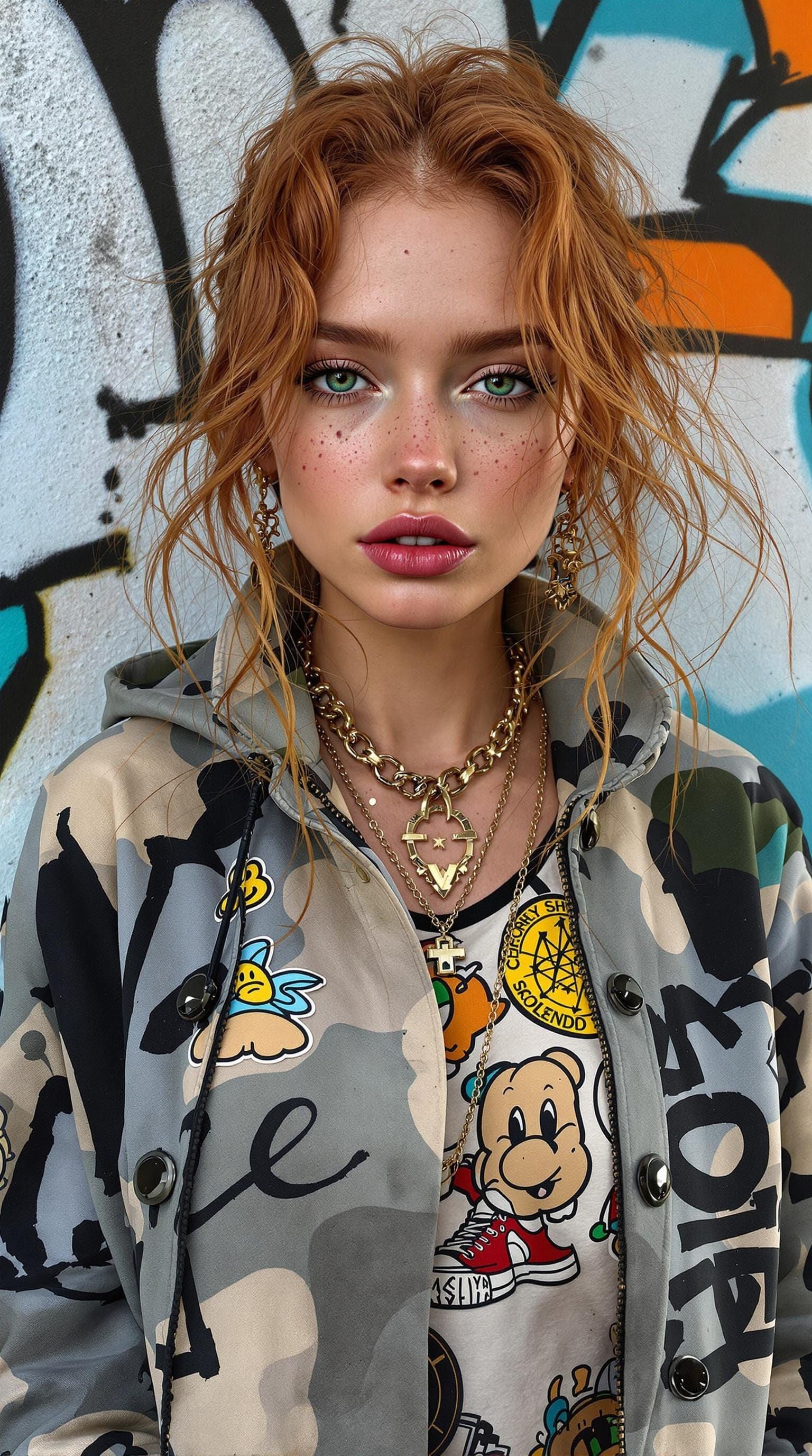 Ginger Goddess in Streetwear Chic