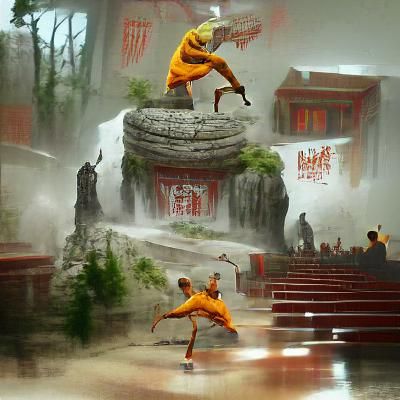 Shaolin Temple Concept Art: Digital Painting