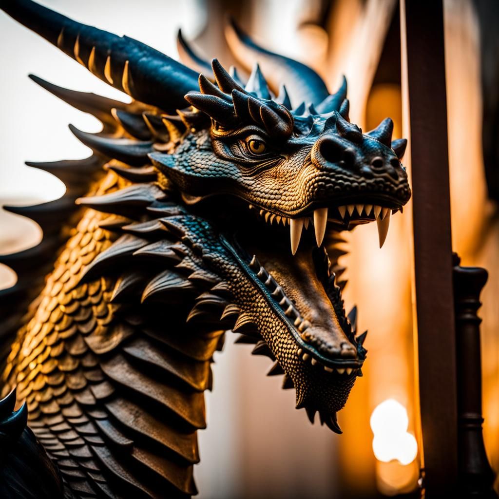 Dragon Portrait in Raw Photo Style