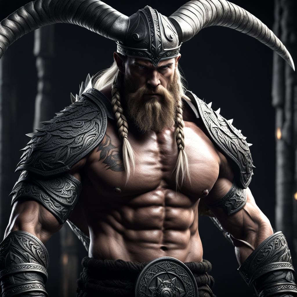 Viking and Dragon Fantasycore Masterpiece in High Detail