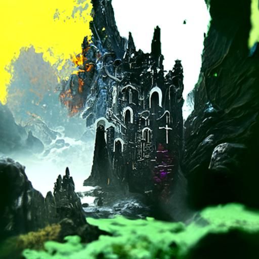 Fantastical Dungeon Synth Concept Art in Deep Color