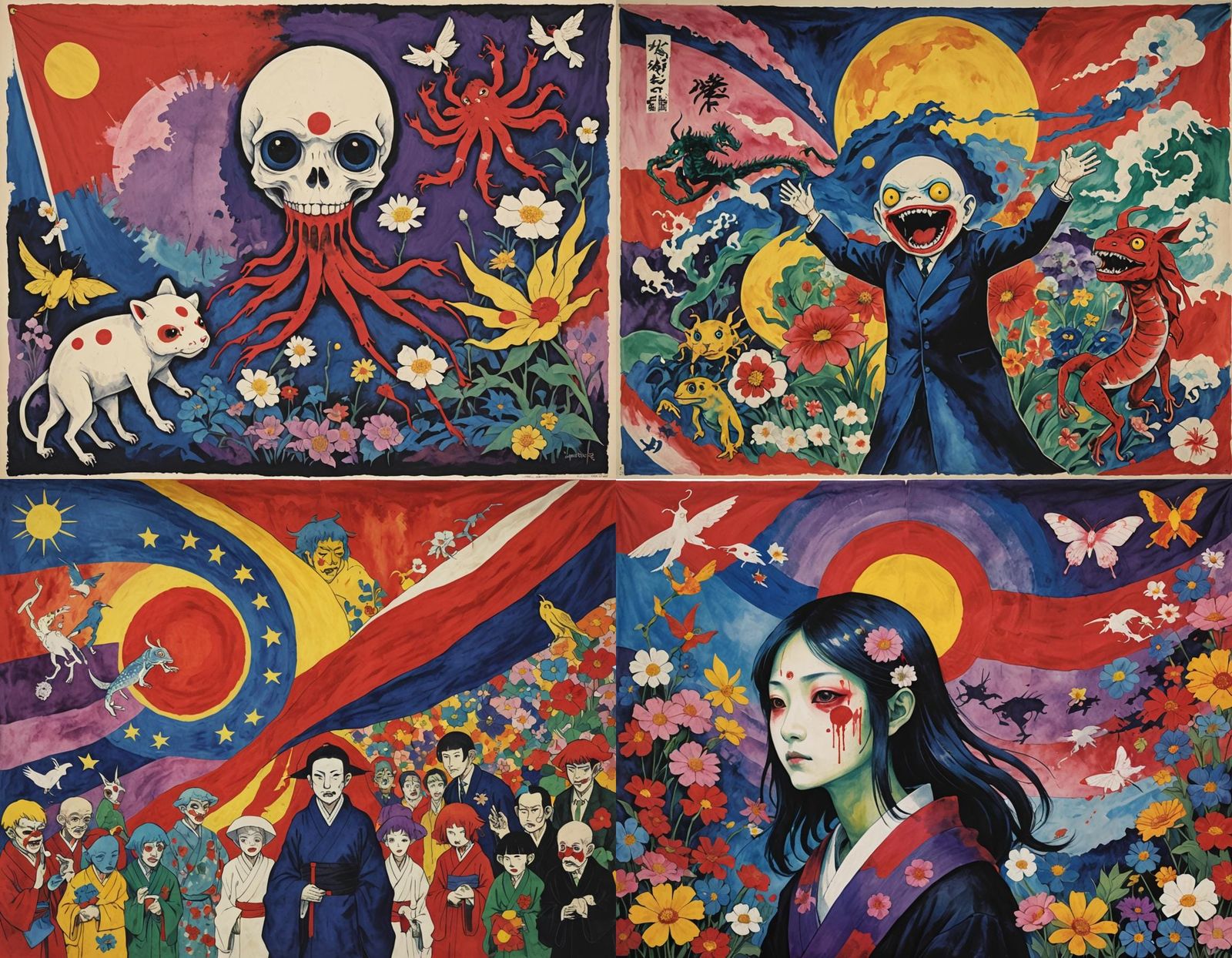 Disturbing Homunculus Vivisection with Japanese Flag