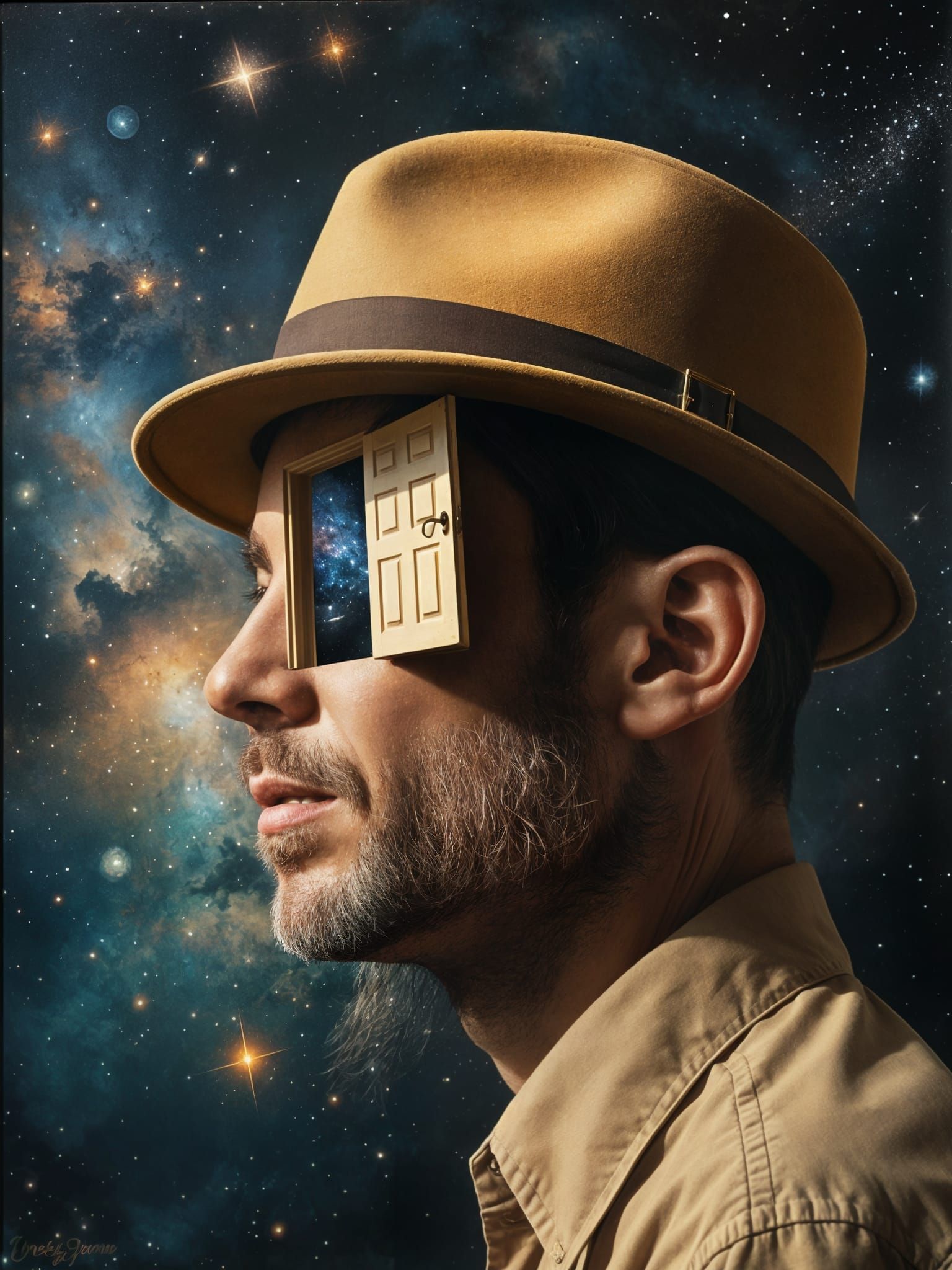 Black and Dark Blue Cosmos