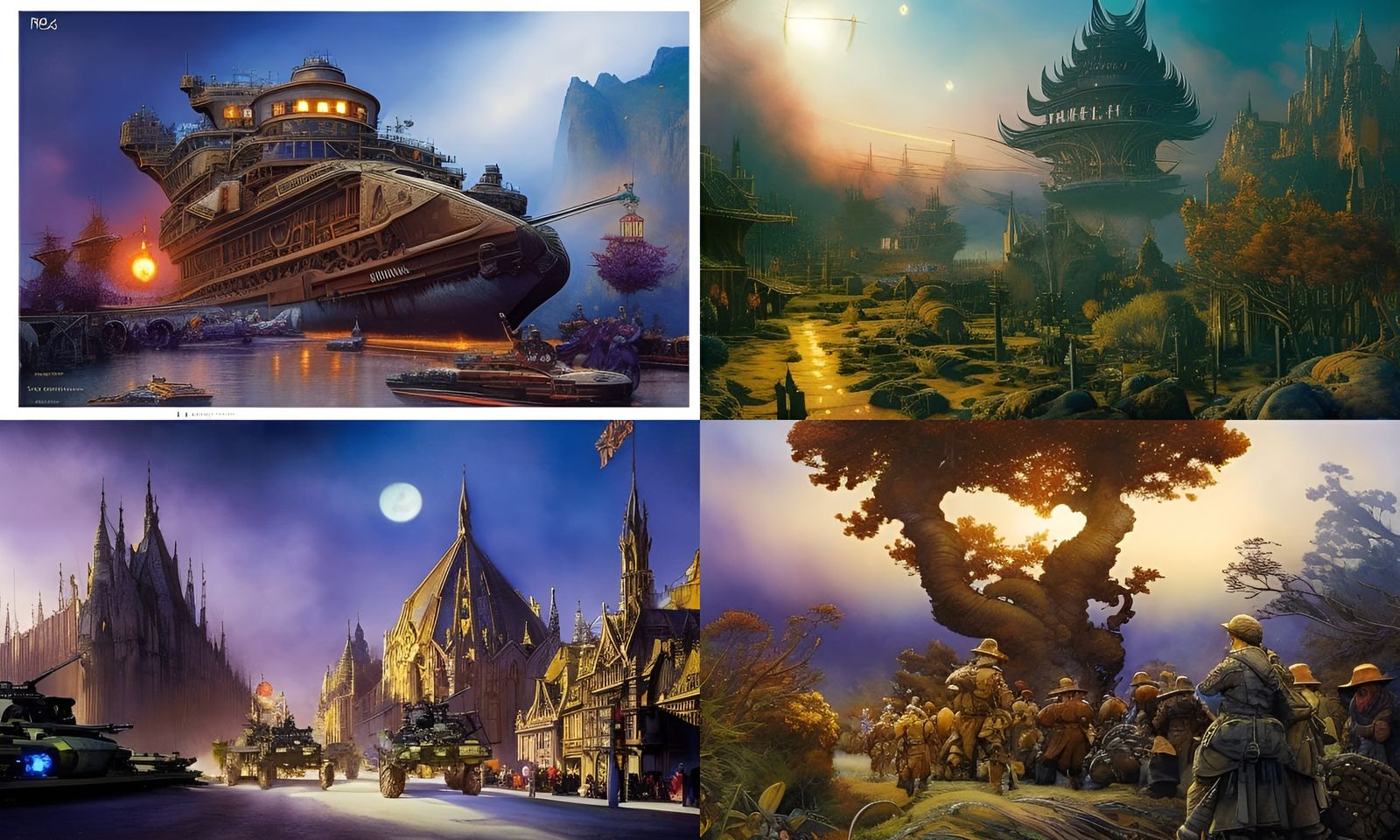 Cinematic Martian Invasion with Iridescent Highlights