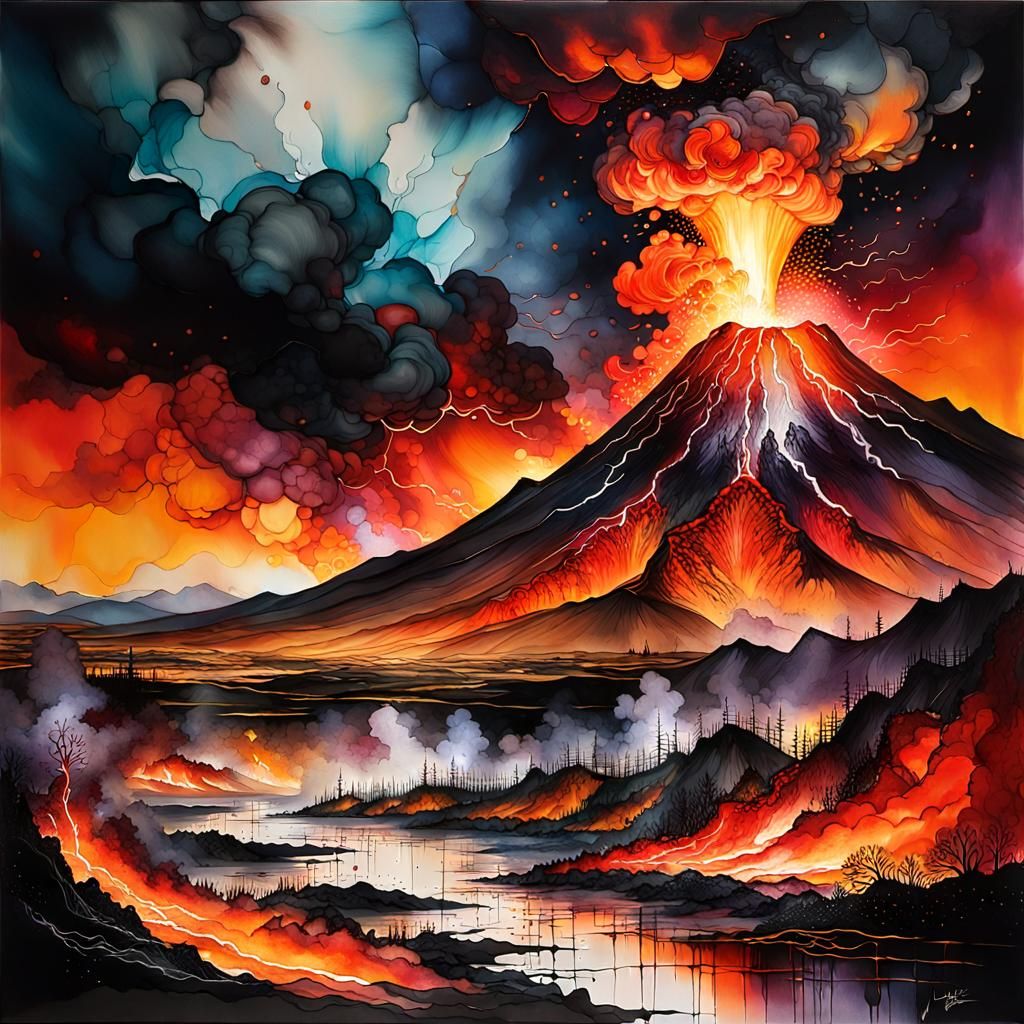 Nature's Fury - Volcanic eruption