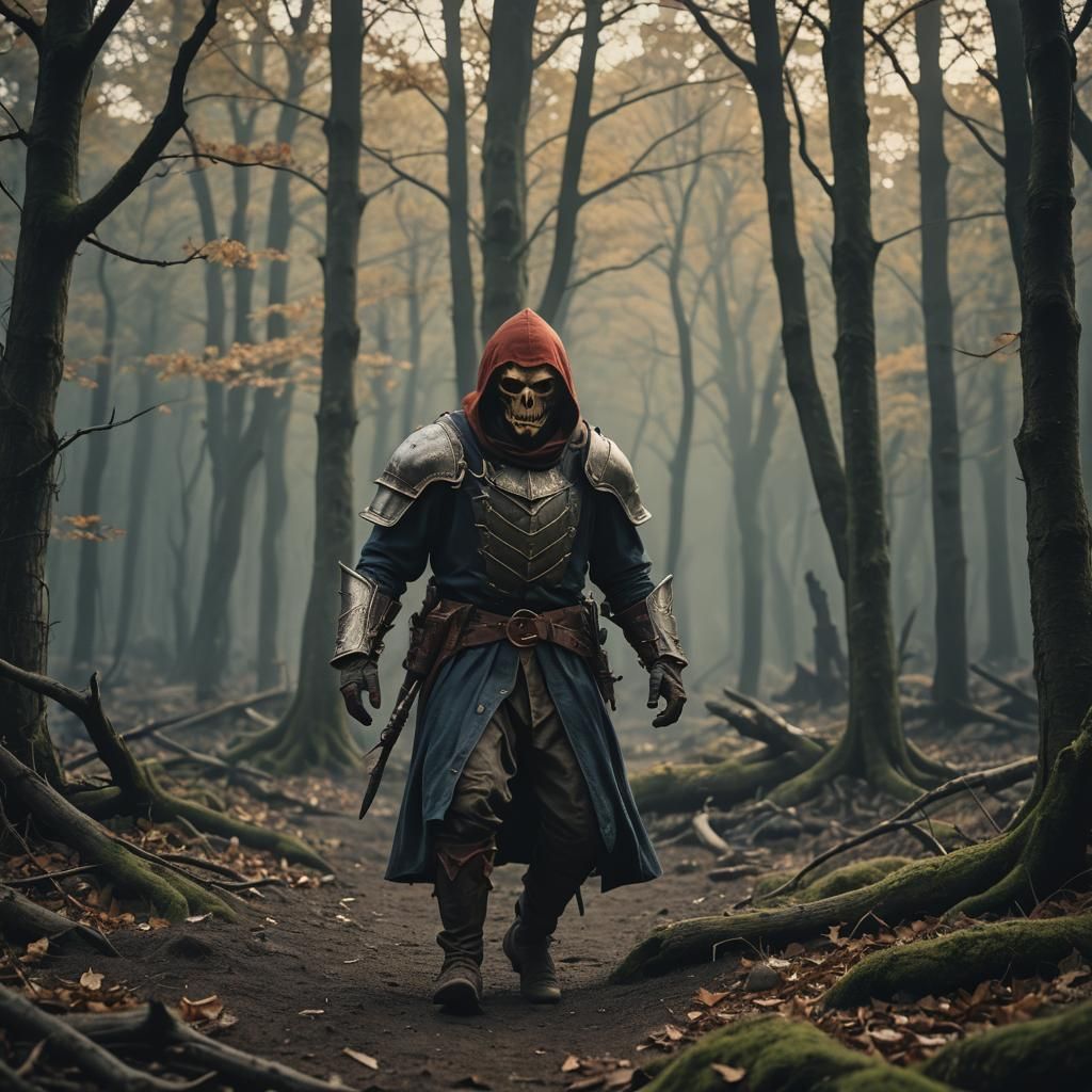 Cinematic Hobgoblin Film Still in Forest