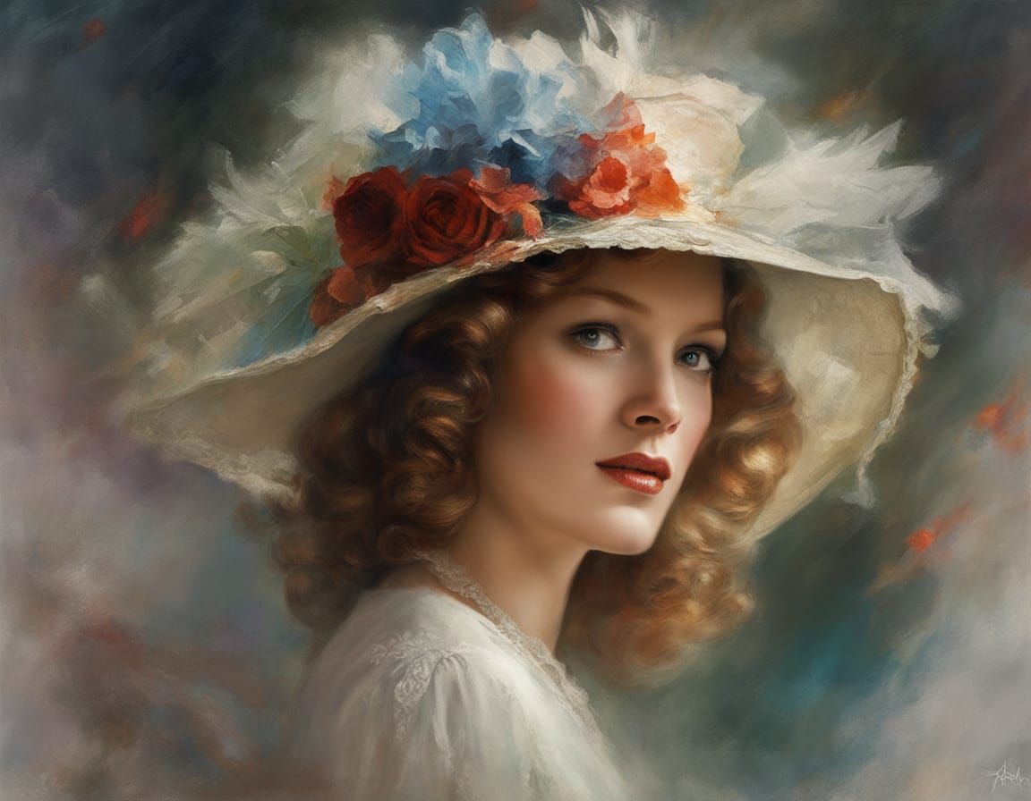 Hyperrealistic Portrait in Impasto Chalk Art Style