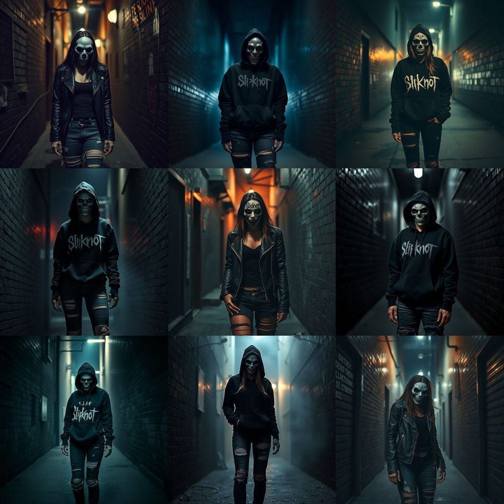 Sinister Woman in Slipknot Mask