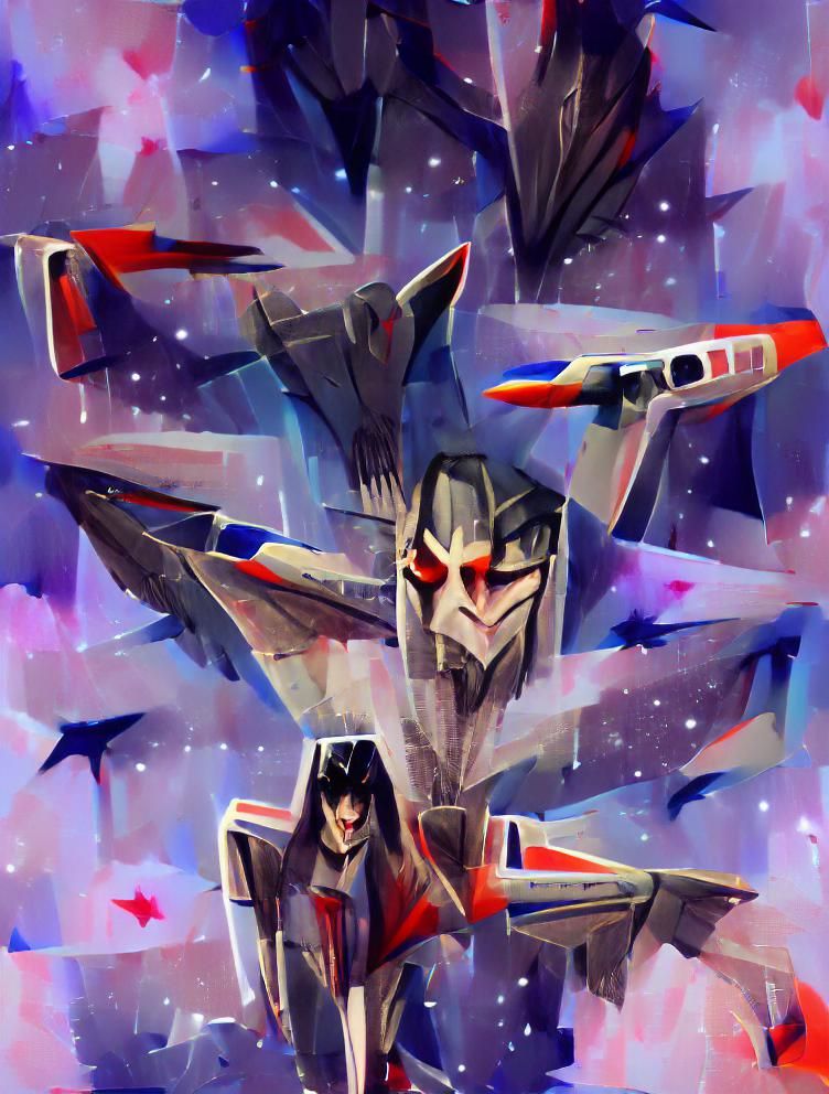 Starscream Generated by AI Image Software