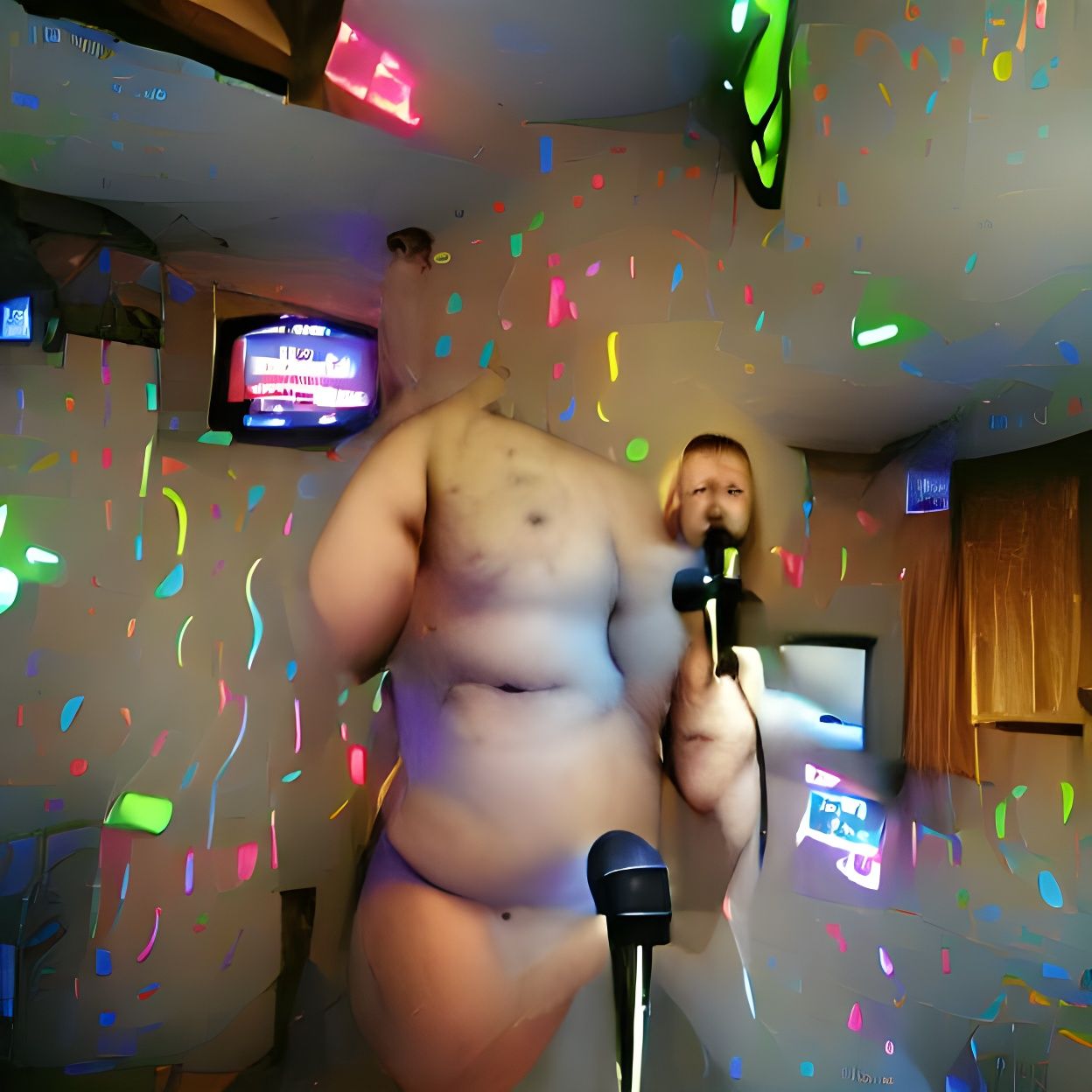 Person Singing Karaoke