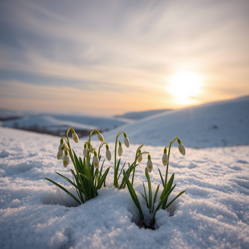 Surreal Winter Sunrise in Soft Focus