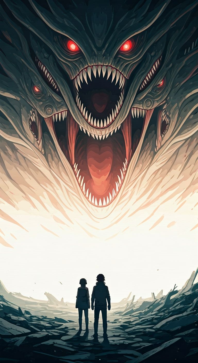 Cosmic Multi-Headed Monster Descends: Anime Horror