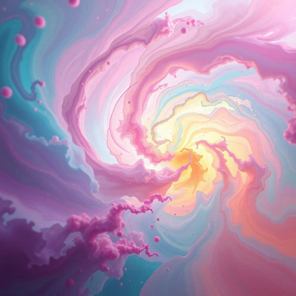 Dreamlike Pastel Explosion in Digital Art Style