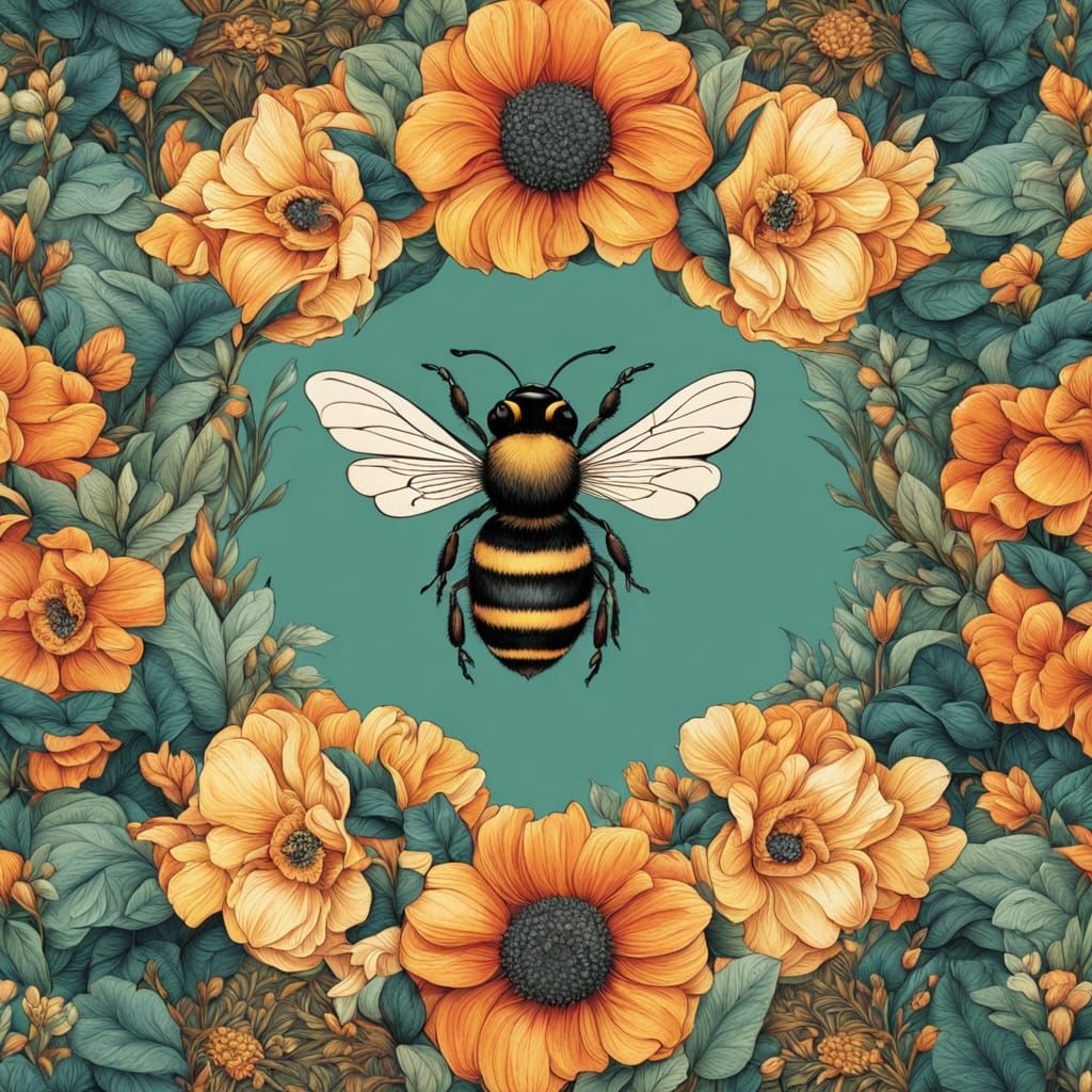 Regal Queen Bee in Golden Crown