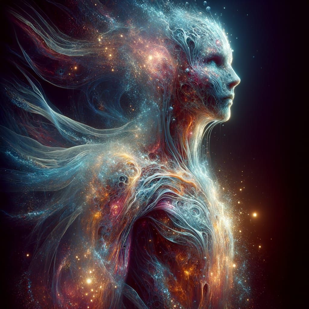 Ethereal Future Human in Fantastical Concept Art Style