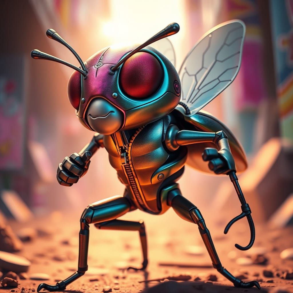 Hyperrealistic Zipper in Heroic Mid-Shot, Inspired by Stalen...