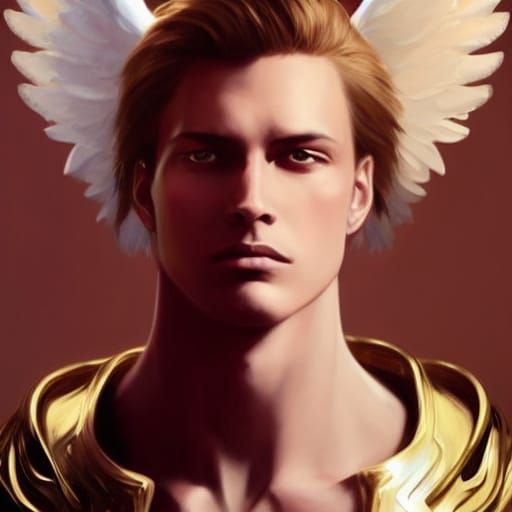 Angelic Prince of Heaven in Gold, Dynamic Lighting