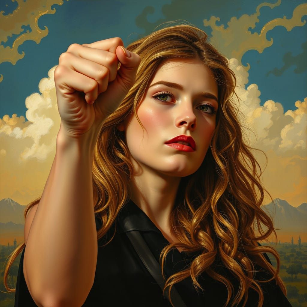 Marta Leading the Northbound Revolution in a Hyperrealistic....