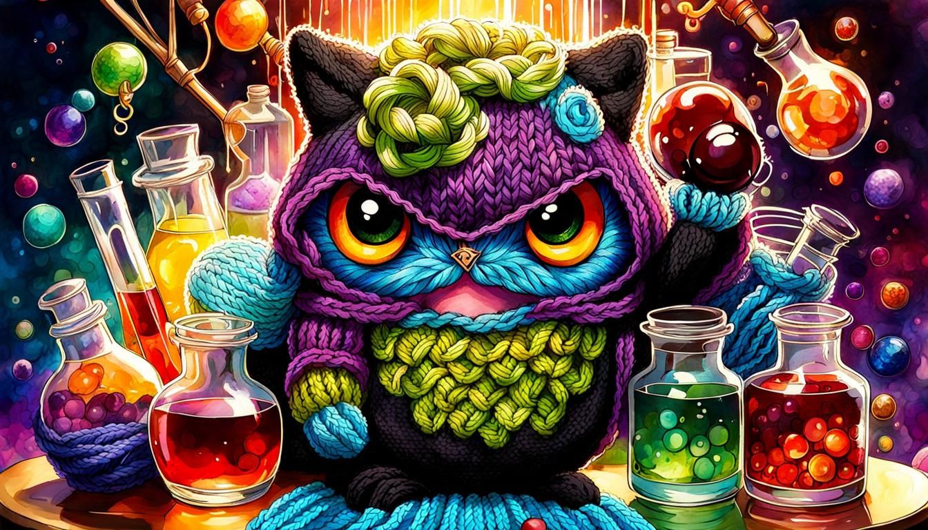 Alcohol Ink Whimsycore (! (knitted (CUTE Biologist SUPERVILLAIN) )) ((HIDDEN  Laboratory))? ,   Teresita Fernandez,  Mar...