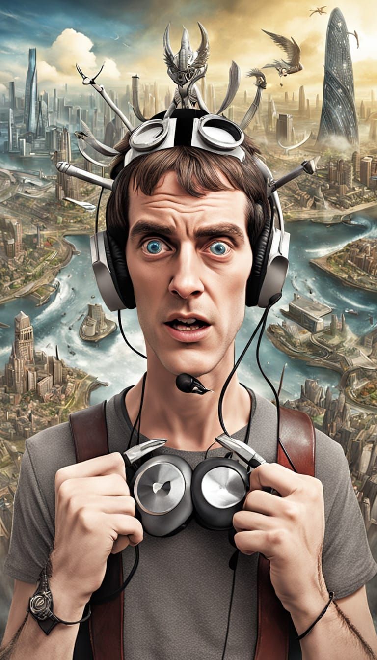 Surreal Cyberpunk Dystopia Collides with Medieval Fantasy