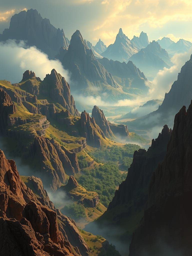Epic Landscape Inspired by Fantasy and Sci-Fi Art
